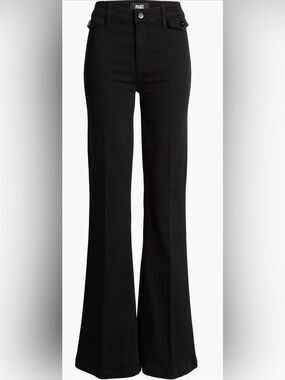PAIGE Genevieve High Waist Flare Jeans – Black – Size 25